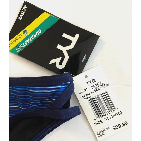 TYR DuraFast Lite Cyprus Kaya Active Swim Bikini Bottom - Size XL 14/16 - $30 - Picture 5 of 8
